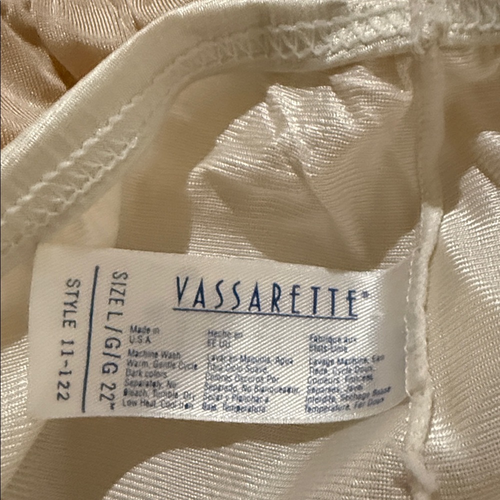 Vassarette Ivory Satin Slip/Lingerie-22 inches in length